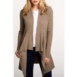 Autumn Cashmere Rib Drape Cardigan Size Medium